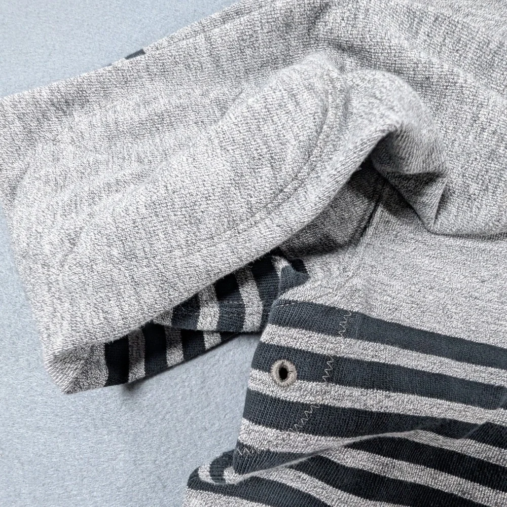 J. Crew Oarsman Rugby Long Sleeve Shirt‎ Mens Medium Striped Elbow Patches